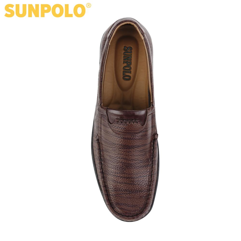 Men Loafer Leather Shoes SUNPOLO SOS505DN (Black, Brown)
