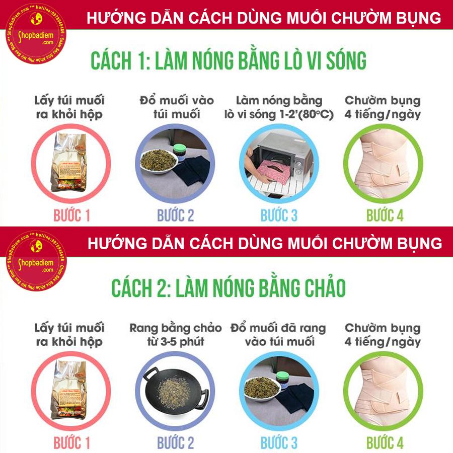 Combo Muối Thảo Dược Chườm Bụng Và Đai Nịt Bụng
