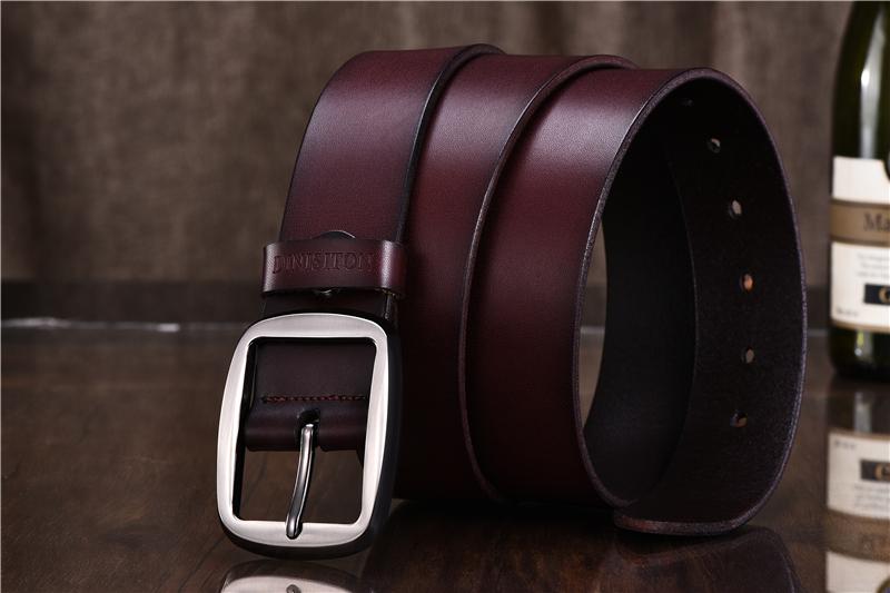 COMBO 02 Thắt lưng khóa kim kép, Dây nịt da nhập khẩu LEATHER (đen,nâu)