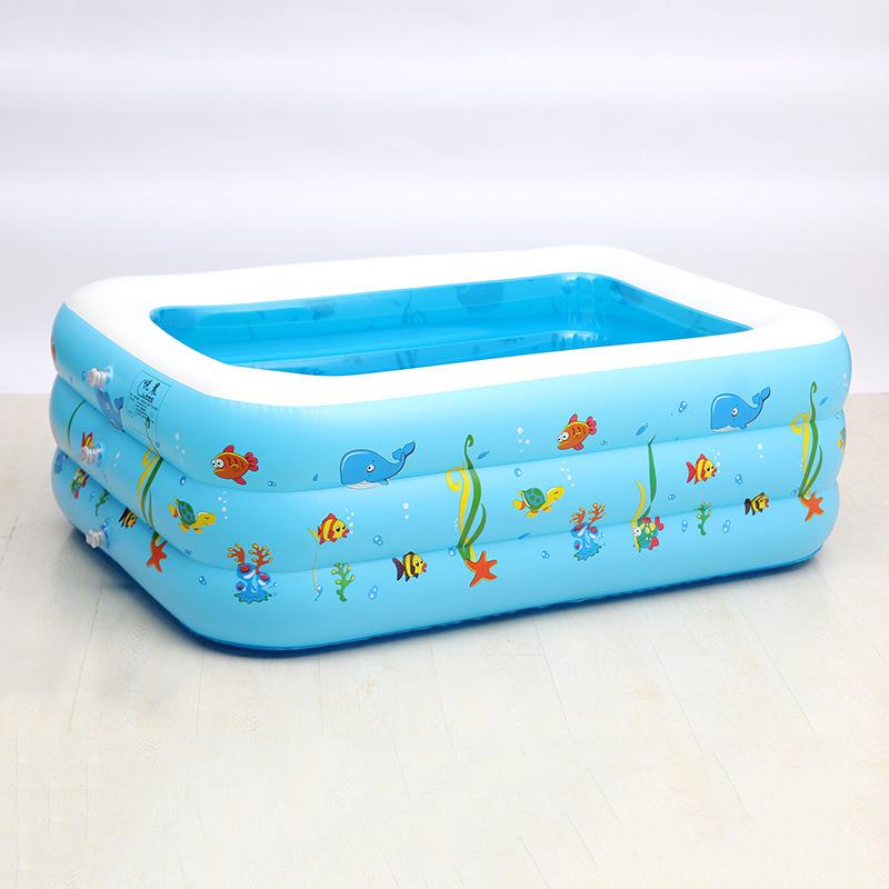 Bể phao bơi chữ nhật 3 tầng 1m5