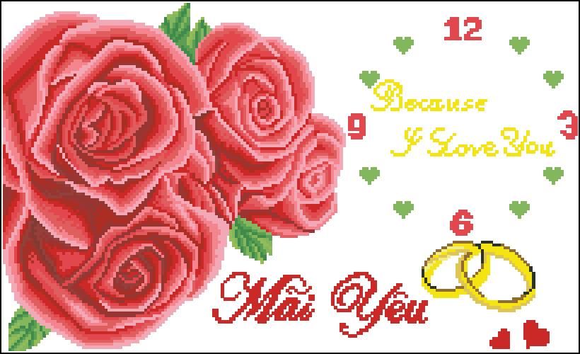 [HCM]Tranh Thêu Chữ Thập Mai Yeu 1