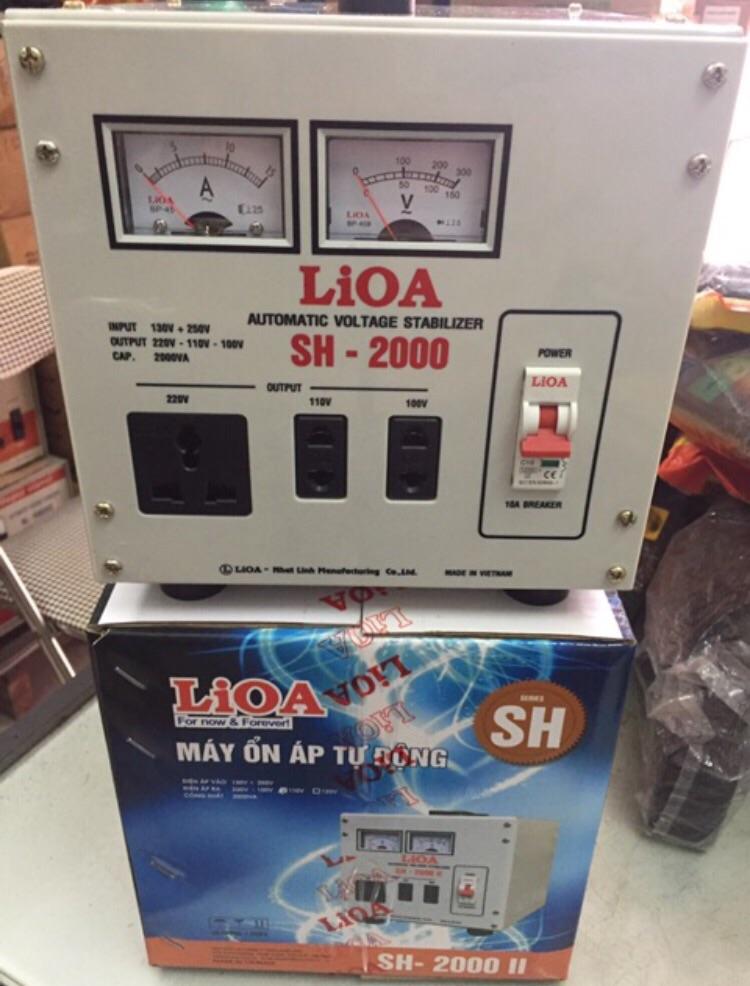 Ổn áp LiOA 2KVA dải 130v~250v thế hệ 2 dây đồng 100% model SH2.000II