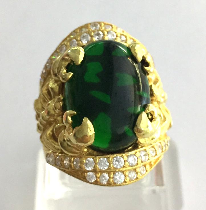 Nhẫn nam bọ cạp mạ vàng 18k đá thạch anh