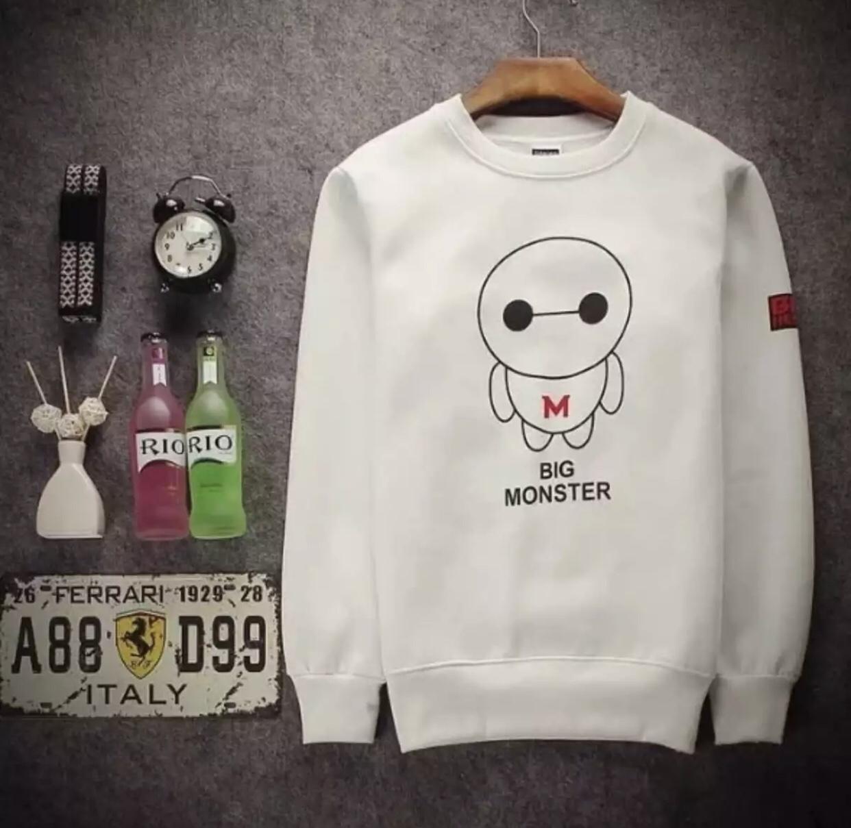 [HCM]Áo Sweater Nam Nữ Hot  Big Size  100kg Vải Nỉ Bông Dày Mịn Cao Cấp _ SW000 80