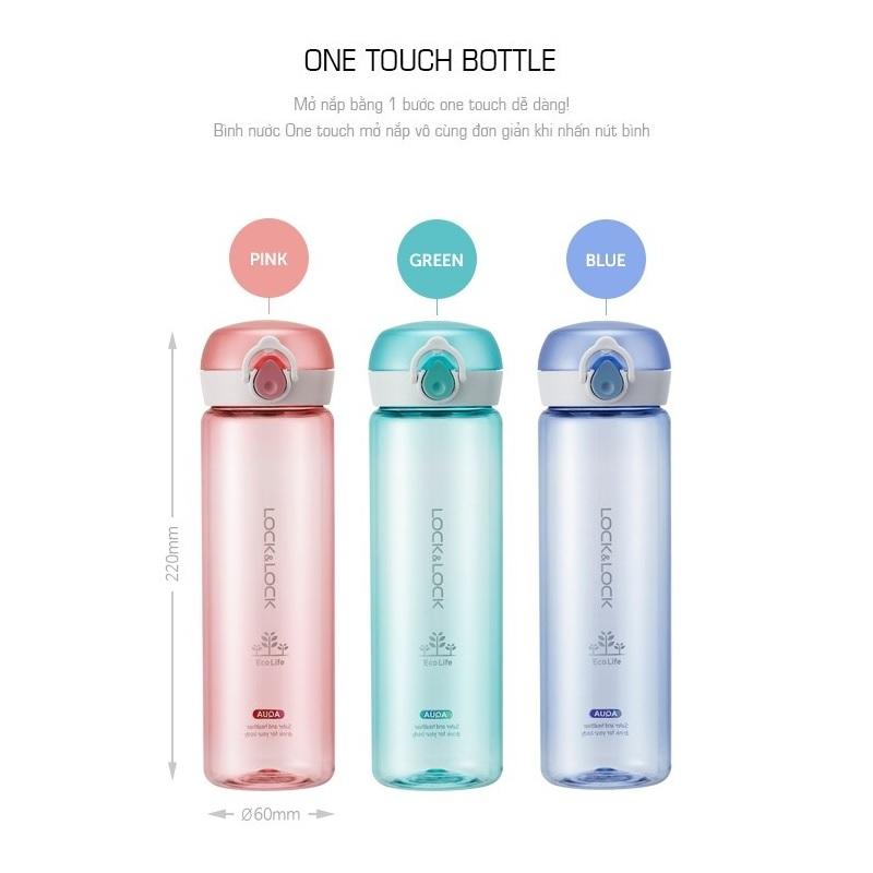 Bình nước nhựa Tritan Lock&Lock One Touch Bottle 500ml ABF645