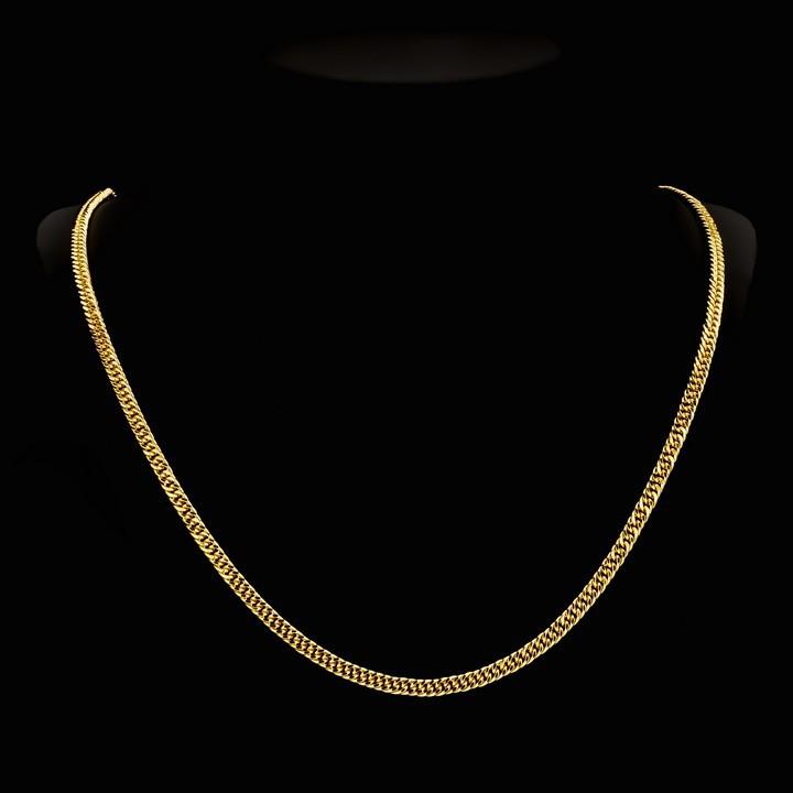 Dây chuyền nữ UHA - Dây chuyền nữ với thiết kế dạng khoen lật - xi mạ vàng 18k bền màu- đơn giản thanh lịch