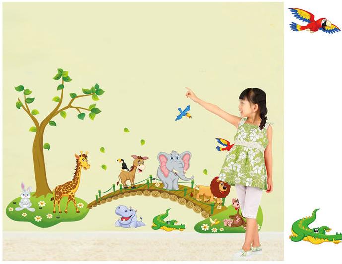 [HCM]DECAL DÁN TƯỜNG VƯỜN THÚ 10