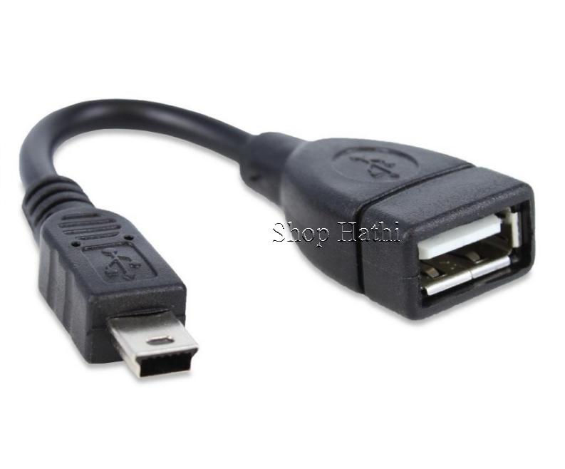 Cáp Mini USB OTG (Đen)