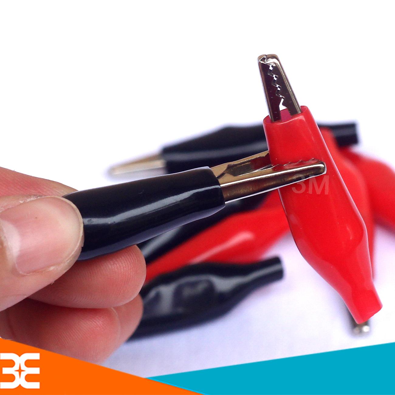 10 Kẹp Cá Sấu Mini 3.5cm ( 5 Đỏ - 5 Đen )