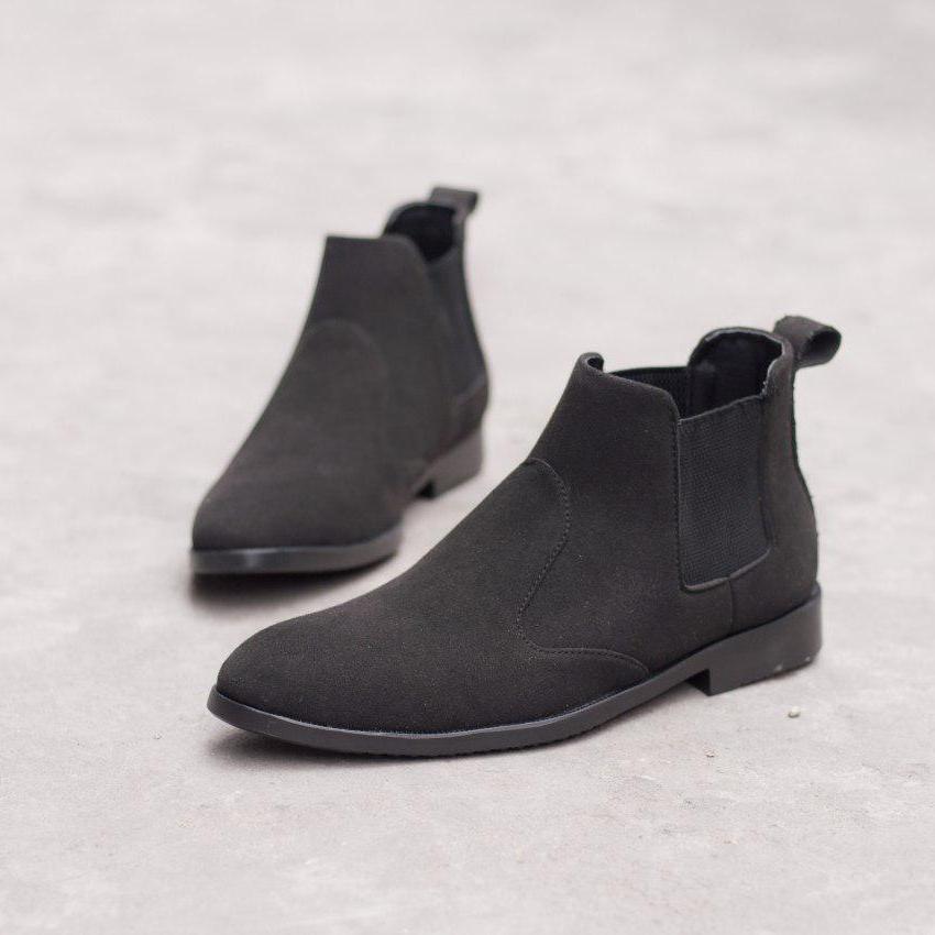 Giày Chelsea boot cổ chun da búc đen  ver 2.0  CB520-BUCKDEN