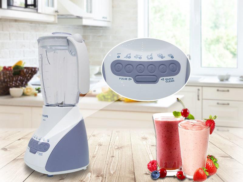 Máy xay sinh tố Philips HR2115 2L (Trắng) - Hàng nhập khẩu