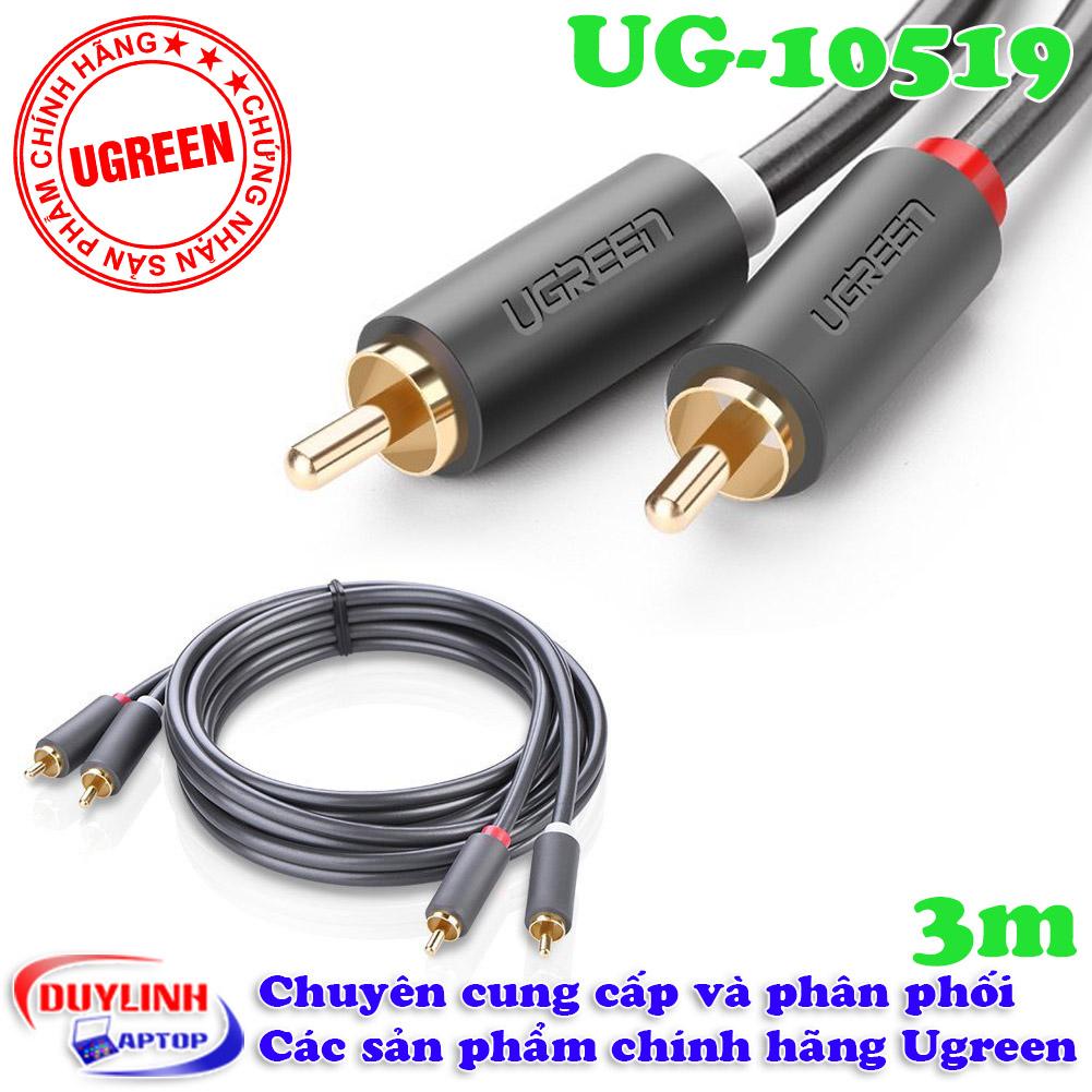 Cáp AV hoa sen 2 đầu RCA 3M cao cấp Ugreen 10519
