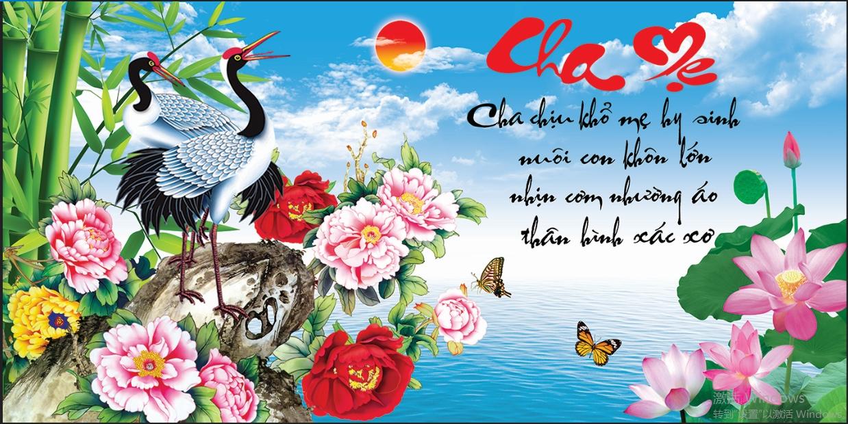 Tranh gắn đá kiai cha mẹ 88617 92x50cm