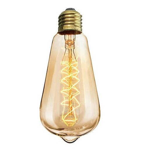 Bộ 3 Bóng đèn Edison Vintage Bulb 40W Tim xoắn Đuôi đèn E27 220V Dùng Dimmer Điều chỉnh độ sáng tối