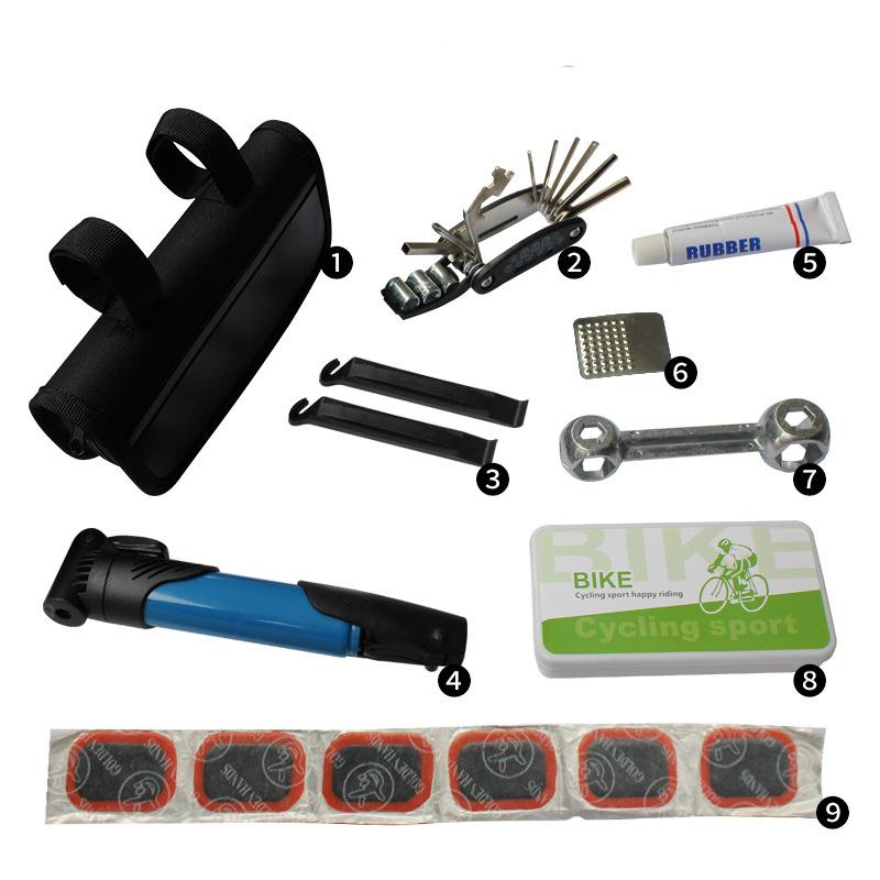 Bộ dụng cụ sửa chữa xe đa năng – bộ sửa xe nhỏ gọn – bộ dụng cụ đi phượt sửa chữa vá lốp xe cá nhân