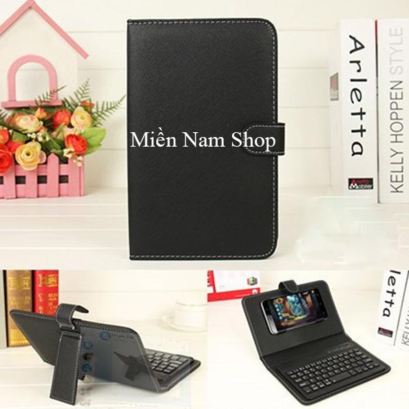 Bao da bàn phím Bluetooth 4 - 6 Inch dùng cho điện thoại Android/ IOS/ Windows
