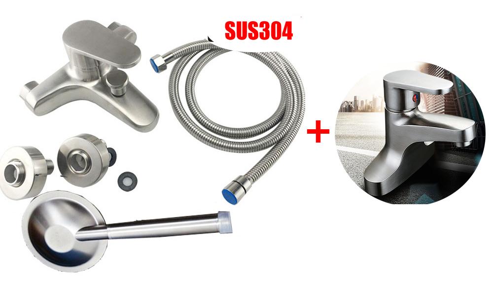 Bộ sen tắm SUS 304JK-4006 và vòi lavabo SUS304 JK-5011