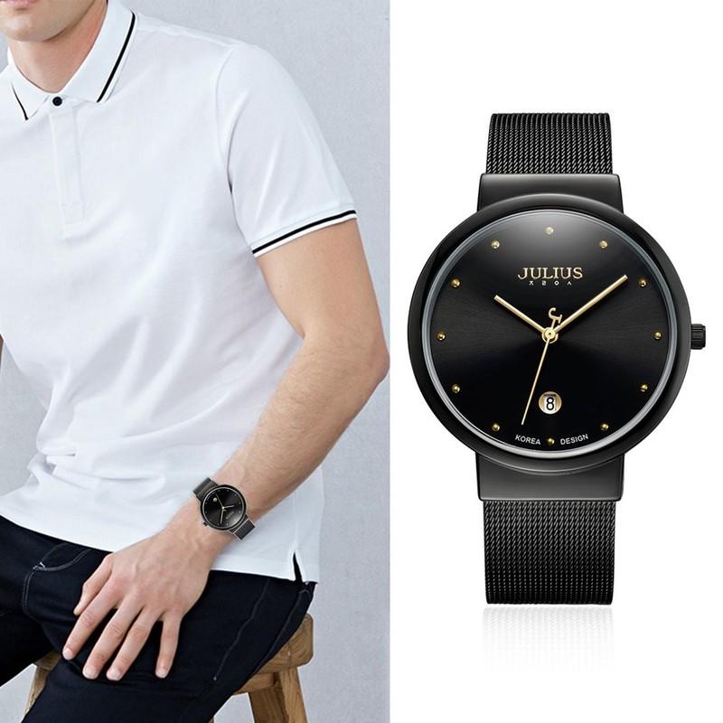 Đồng hồ đôi Julius JU1052 Đen