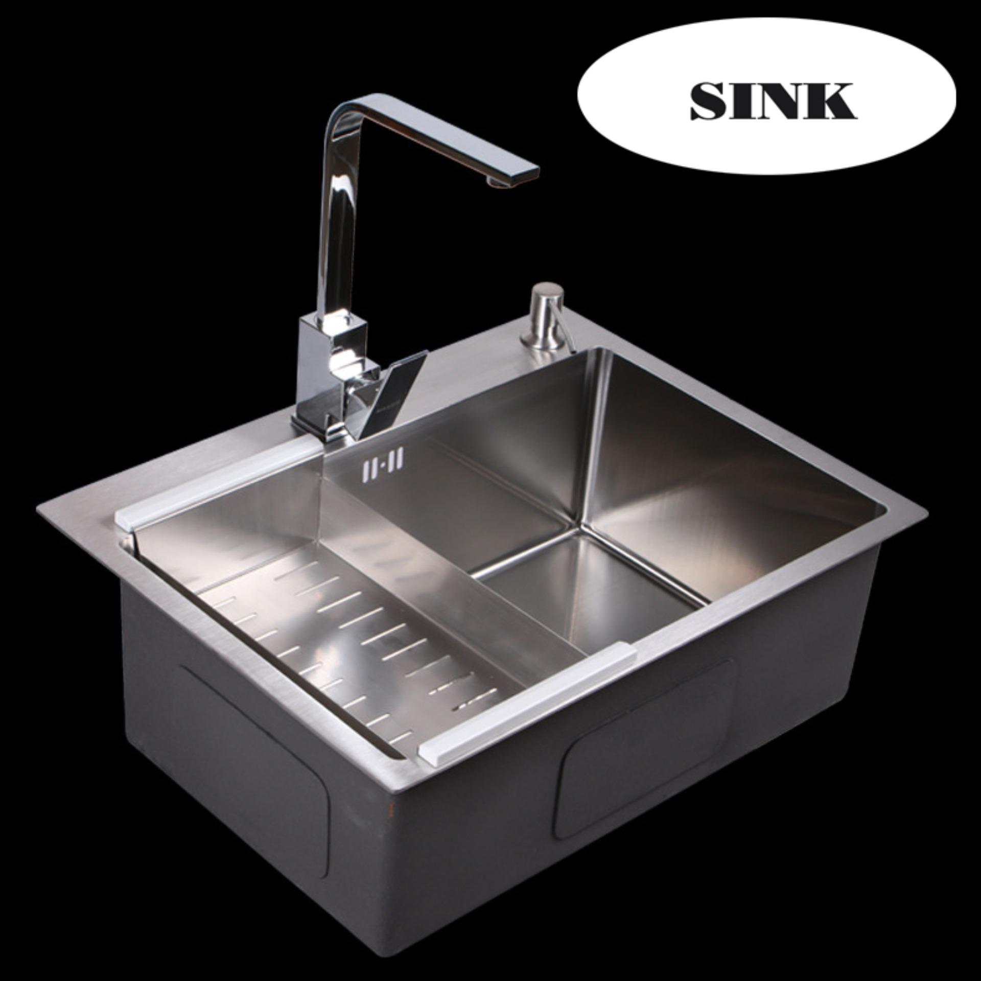 Chậu rửa bát inox JIKAS 7006 ( 60cm x 45cm)