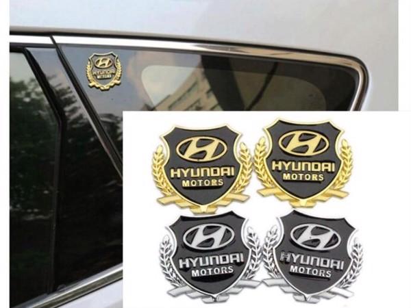 Huy hiệu logo bông lúa cho ô tô Huyndai
