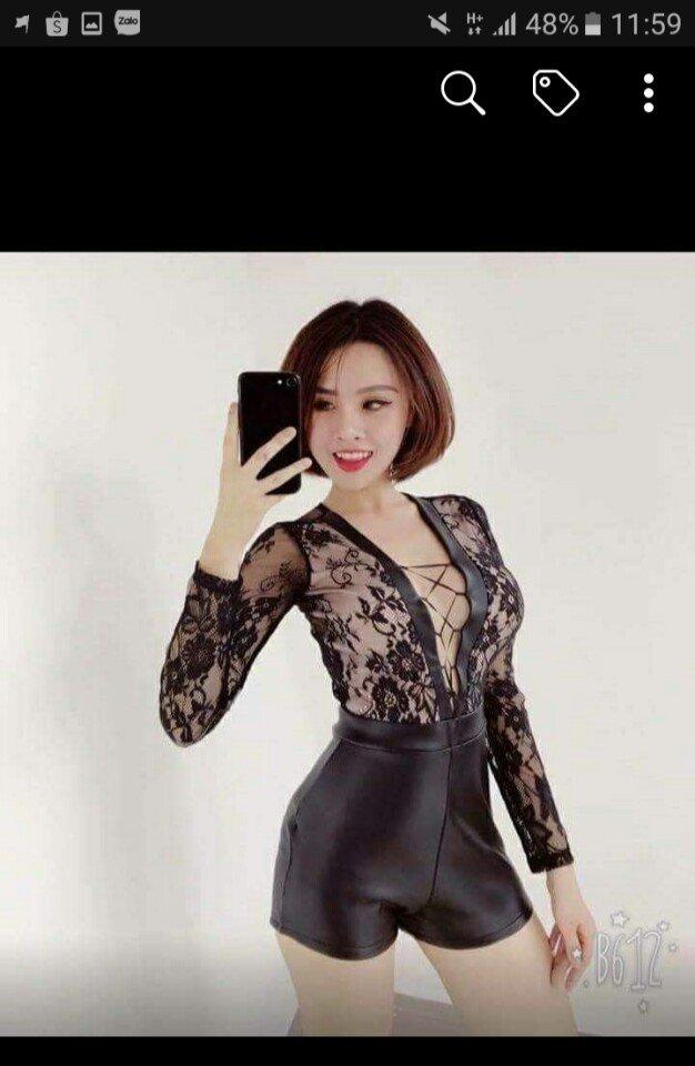 Jump tay dài lưới đan dây trước ngực 
