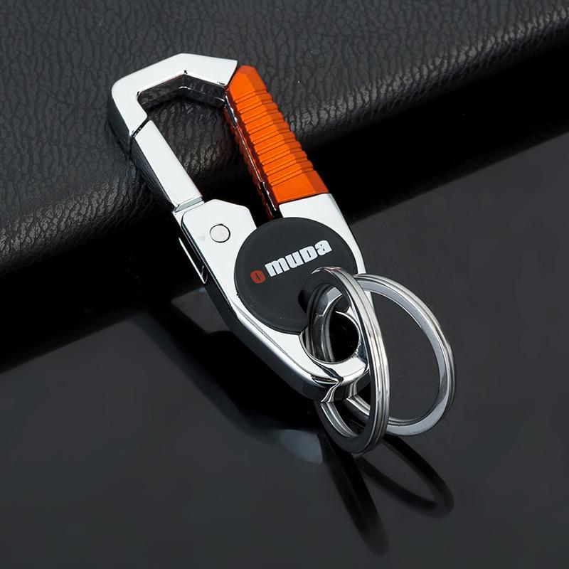 Móc khóa xe Bella925 móc chìa khóa ô tô xe máy OM3747 có chốt đeo lưng quần chất liệu thép