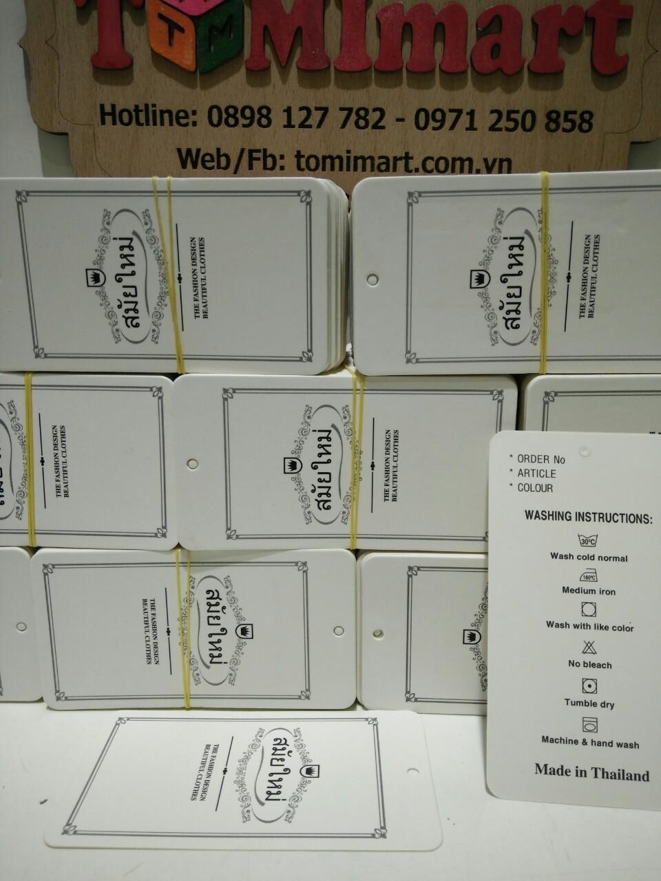 Tag mac quần áo Thái Lan – 200 tag