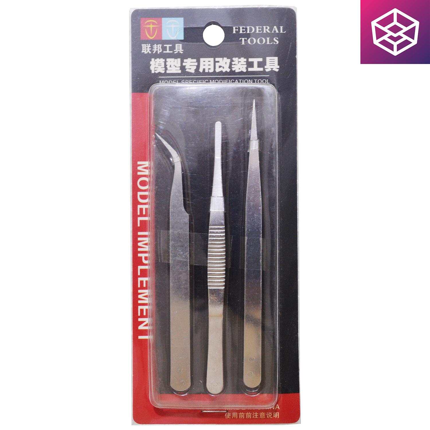 Bộ ba nhíp gắp decal mô hình