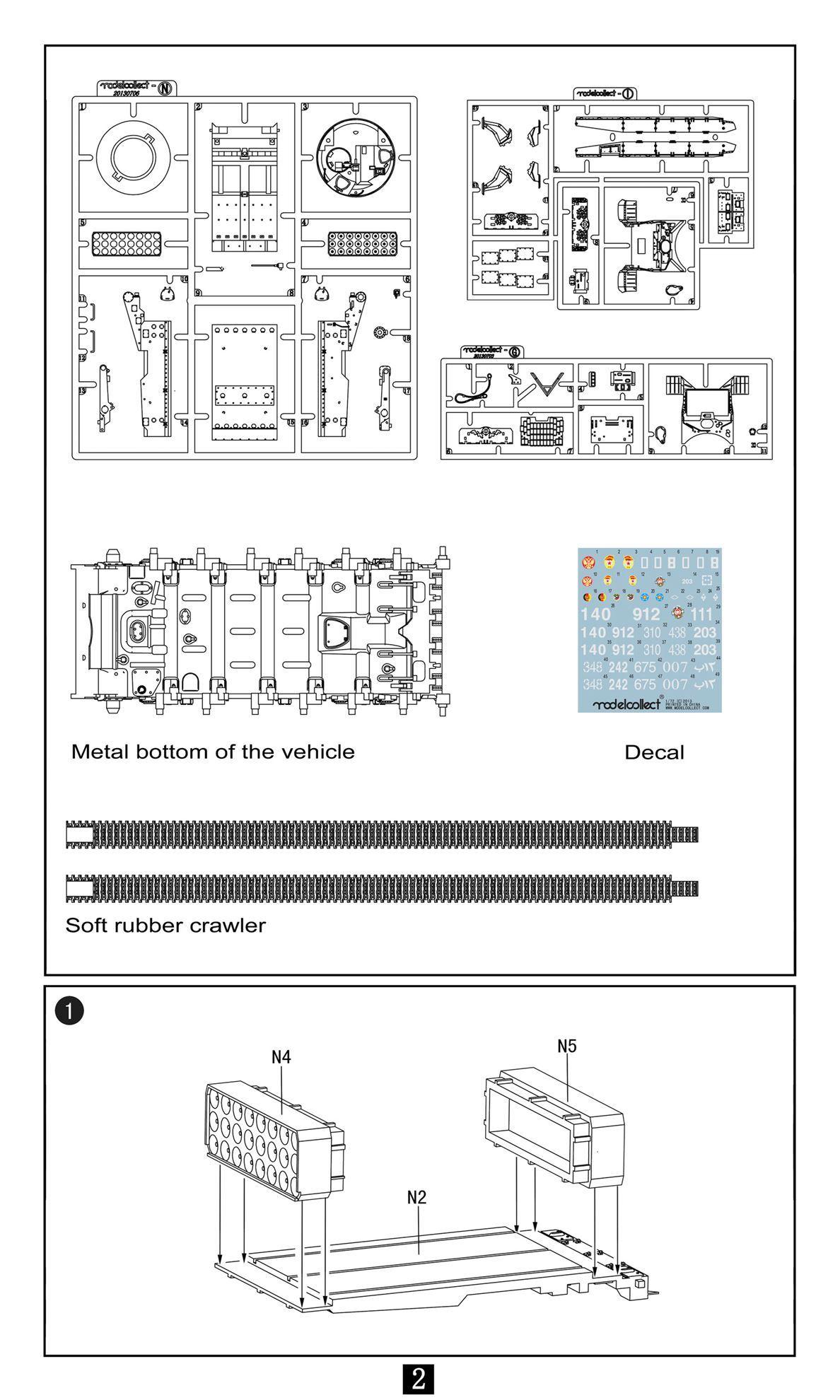 Mô hình lắp ghép xe chiến đấu TOS-1A (T-72 chassis)