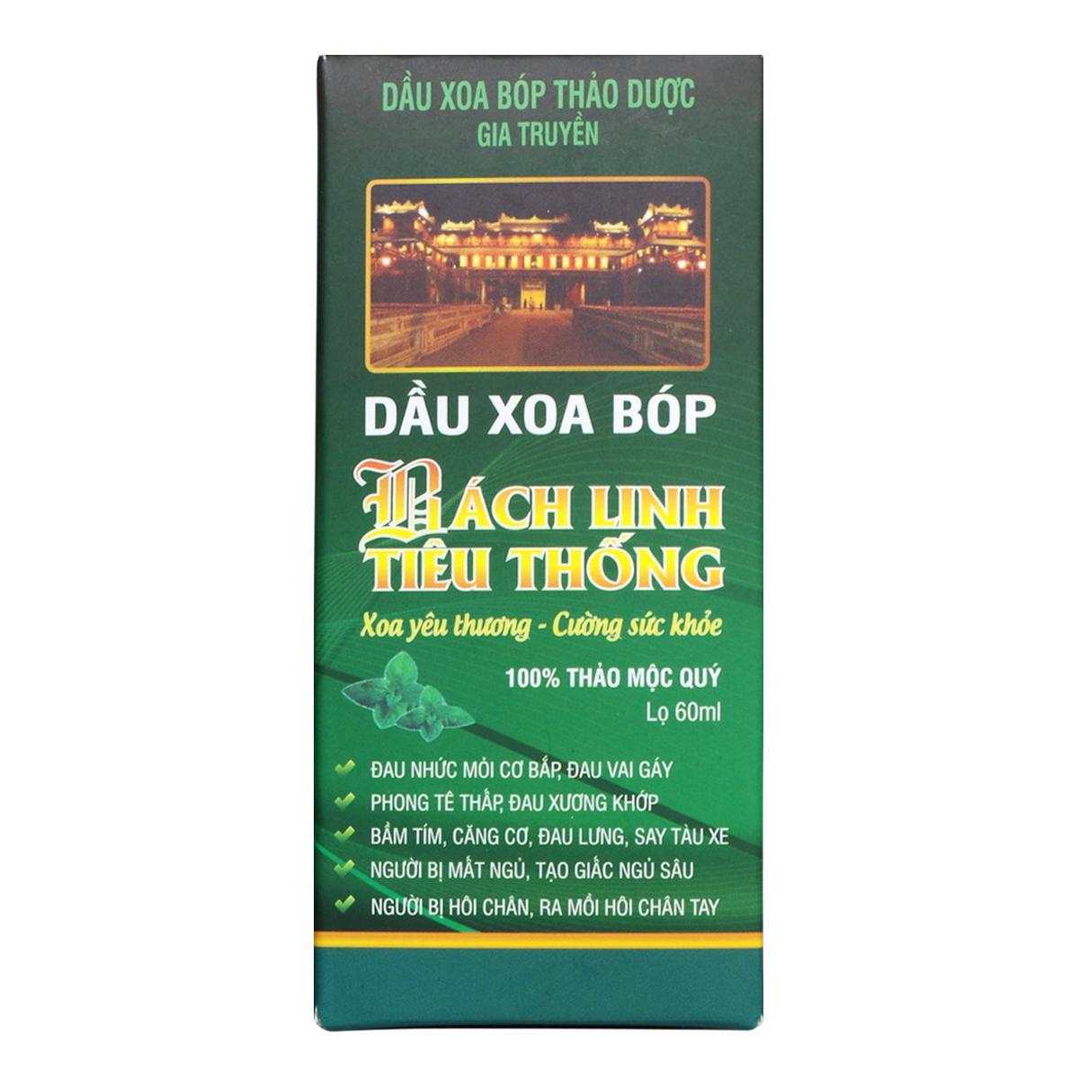 [HCM]Dầu Xoa Bóp Bách Linh Tiêu Thống 60ml