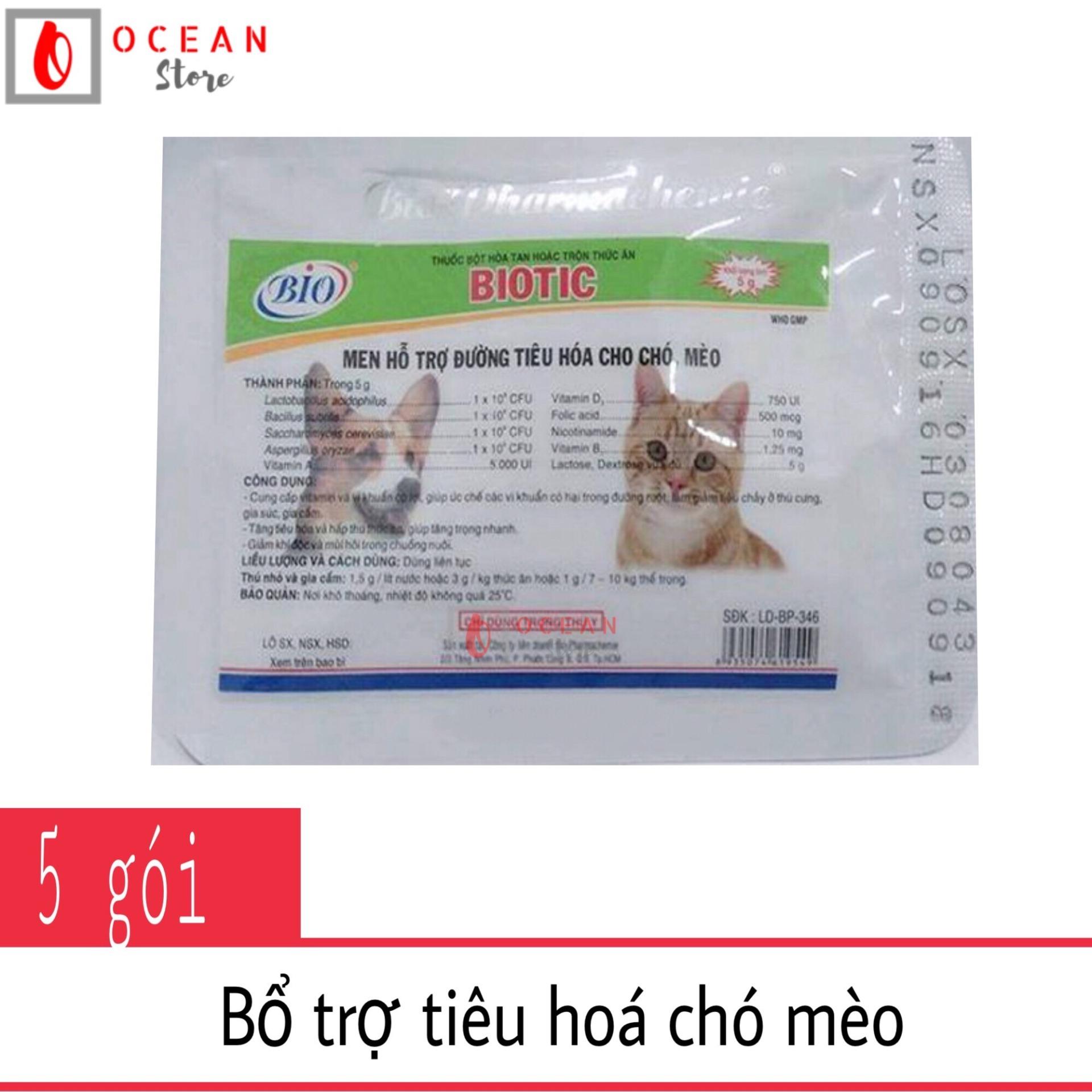 Thuốc hỗ trợ tiêu hóa cho chó mèo - 05 gói Biotic