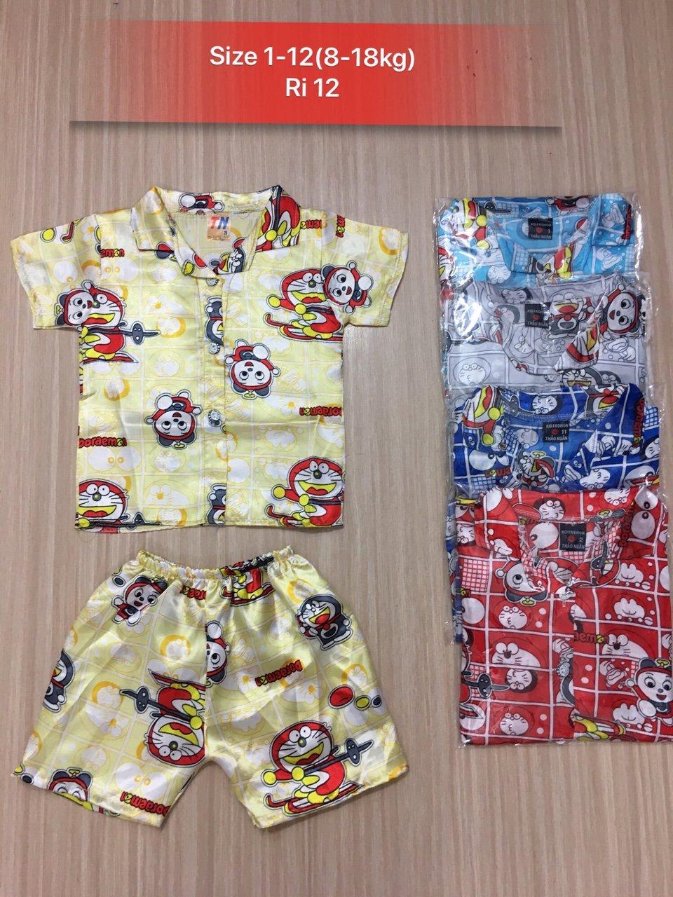 combo 3 bộ đồ pizama cho bé gái 8-25kg