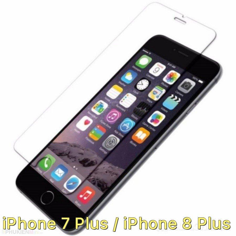Dán cường lực 9H cho iPhone 7 Plus / iPhone 8 Plus Không màu