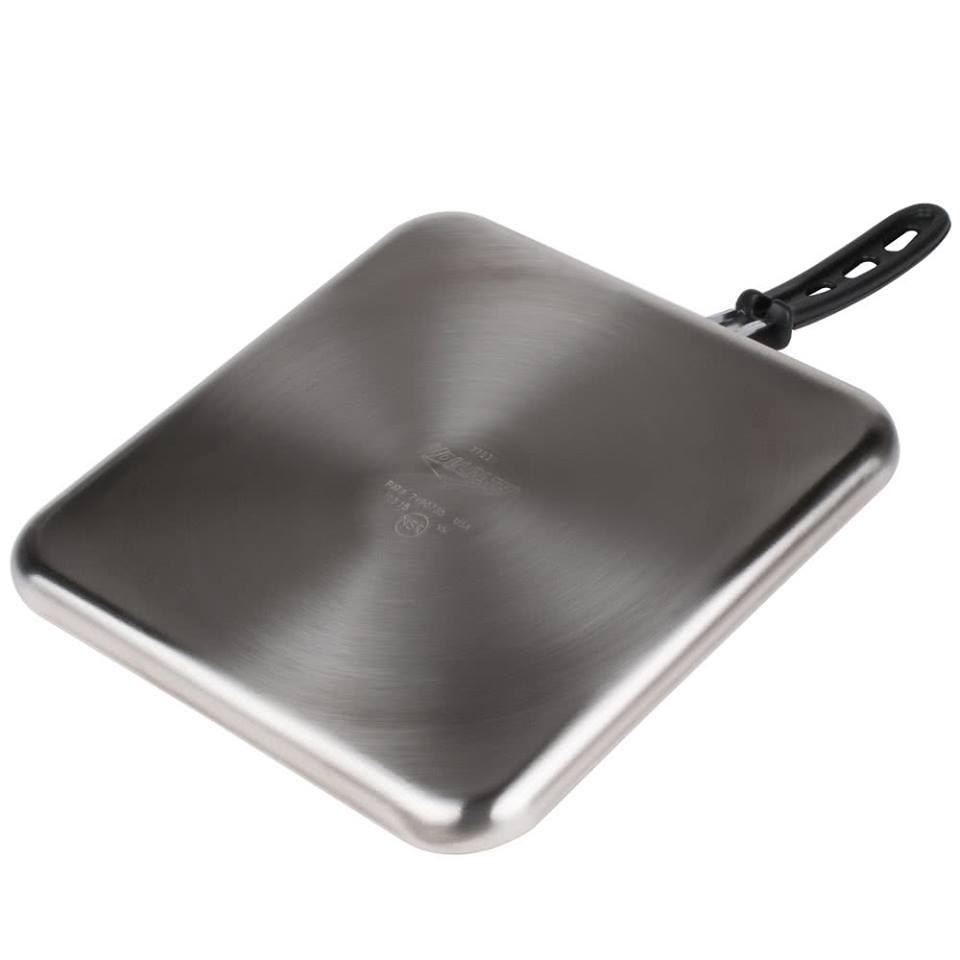 Chảo nướng, chảo rán bánh chống dính Vollrath 77530 chất lượng cao cấp Pro vuông 30 cm cấu tạo 3 lớp - Xuất xứ Mỹ (Đen)