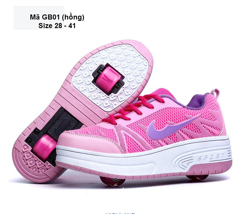 Giày Trượt 2 Bánh Gót Cho Bé Gái 3 - 15 Tuổi GB01