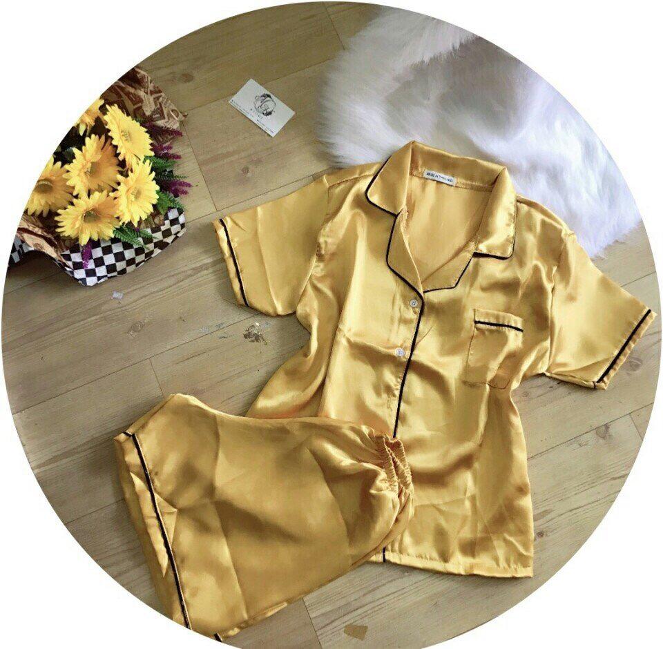 Bộ Pijama phi lụa hàng Thái