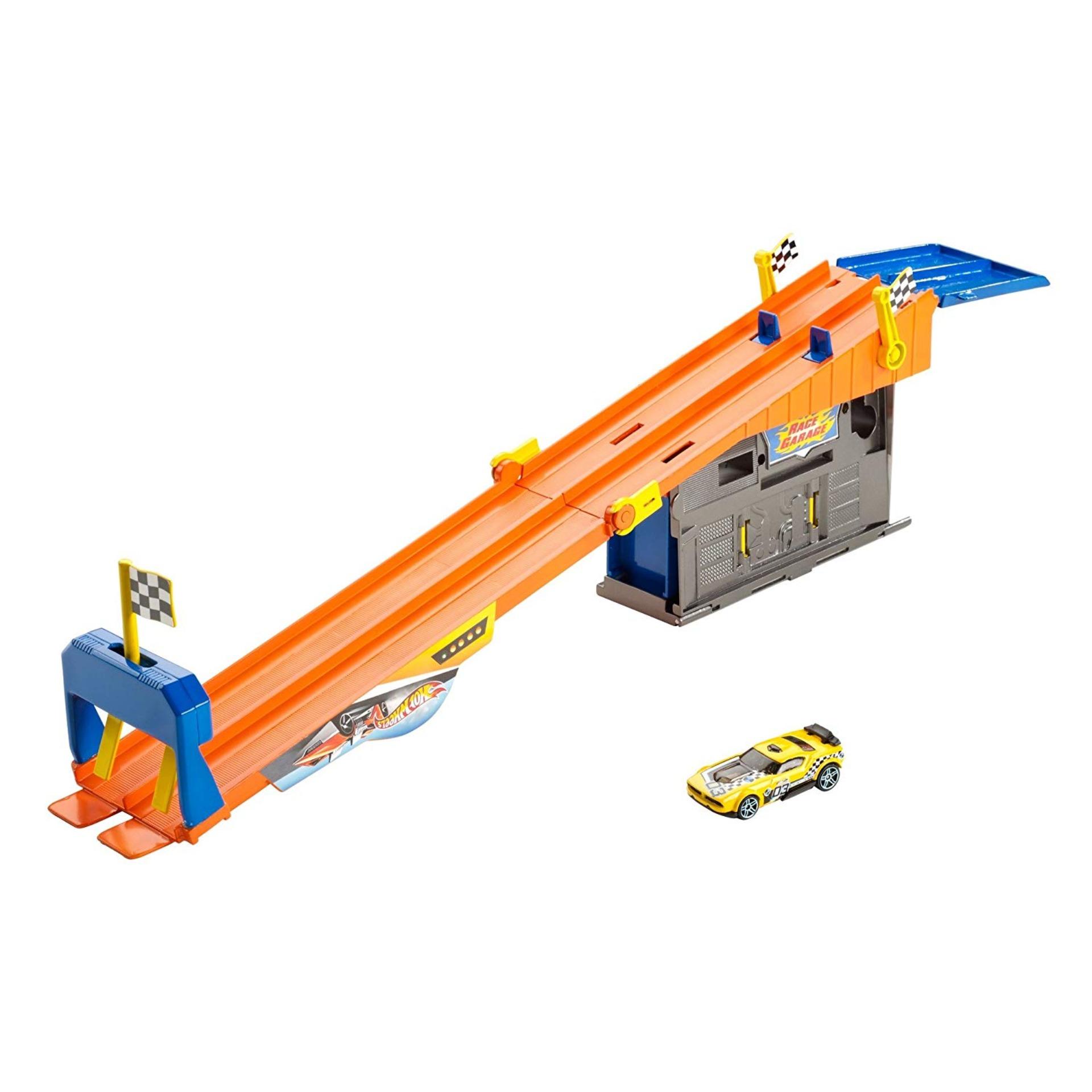 Bộ đường đua Hot Wheels Rooftop Race Garage Play Set ( kèm theo xe )