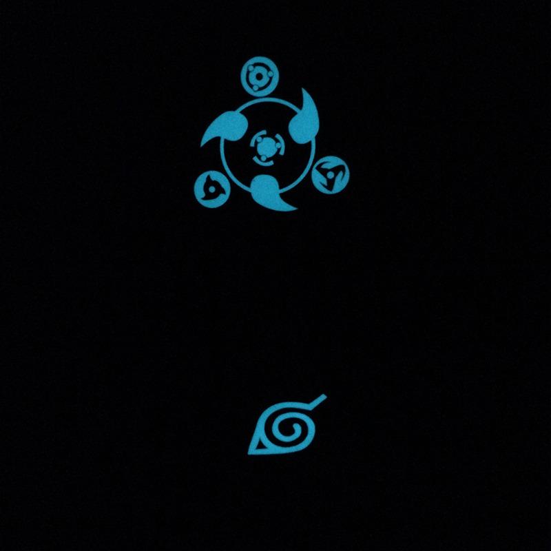 Balo đi học vải dù dạ quang phát sáng Naruto N98 (Đen)