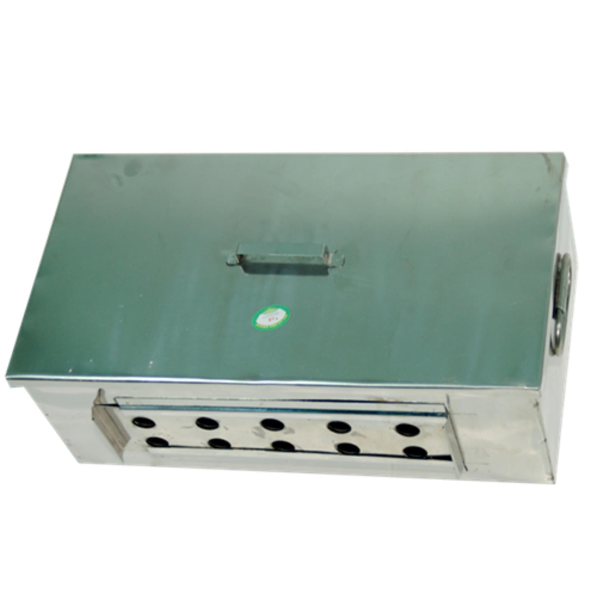 Hộp hấp dụng cụ y tế inox hình chữ nhật size 34x18x12 cm
