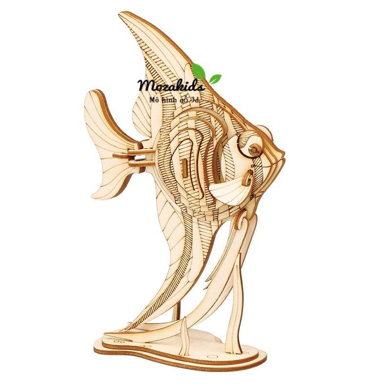 Đồ chơi lắp ráp gỗ 3D Mô hình Cá Vàng AngelFish Laser Robotime