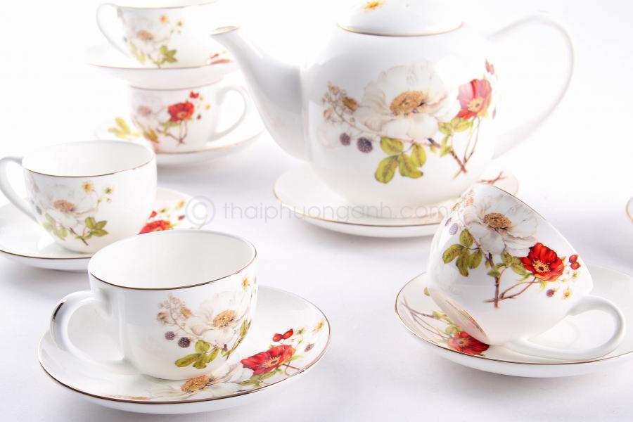 Bộ ấm trà 14 món Sứ Xương Royal Houseware 142788