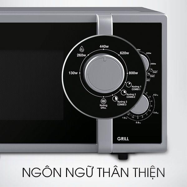 Lò vi sóng điện tử Sharp R-G302VN-S 23L (màu bạc)