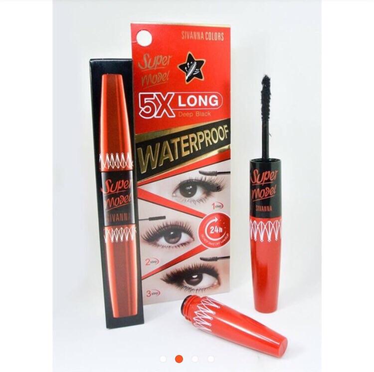[HCM]MASCARA NỐI MI 2 ĐẦU SIVANNA SUPER MODEL 5X LONG DEEP BLACK