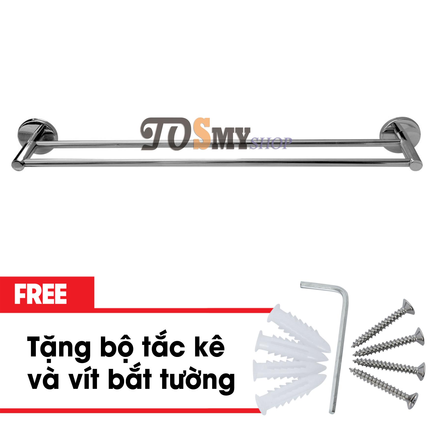 [HCM]Giá treo khăn đôi Inox 304 MK04