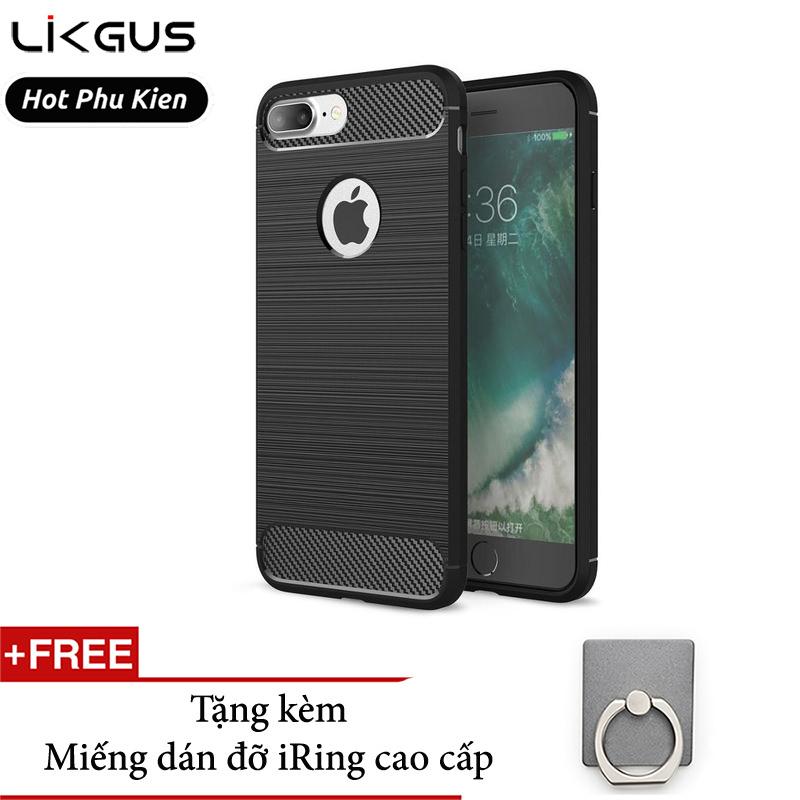 [HCM]Ốp lưng chống sốc cho iPhone 7 Plus / 8 Plus hiệu Likgus (chuẩn quân đội chống va đập chống vân tay) (tặng kèm Móc dán đỡ iRing)
