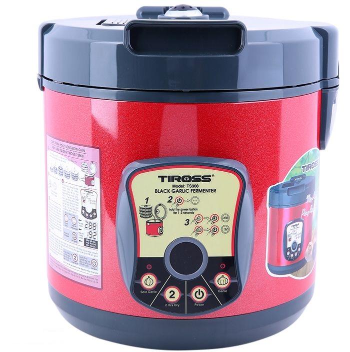 MÁY LÀM TỎI ĐEN TIROSS TS-908 (Đỏ) (thêm nút sấy khô 2H) - HÀNG NHẬP KHẨU