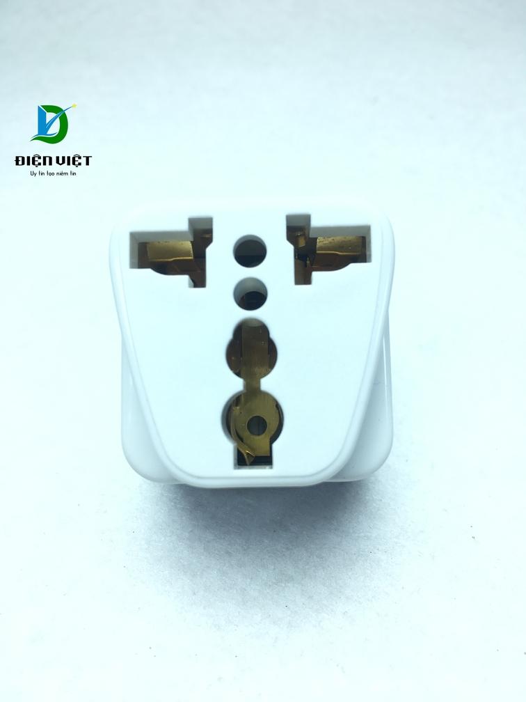 PHÍCH CẮM CHUYỂN 2 CHẤU SANG 3 CHẤU CHÂN DẸP MPE (AD1)