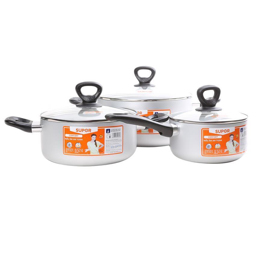 Bộ nồi canh oxy hóa mềm Supor H06011-T2