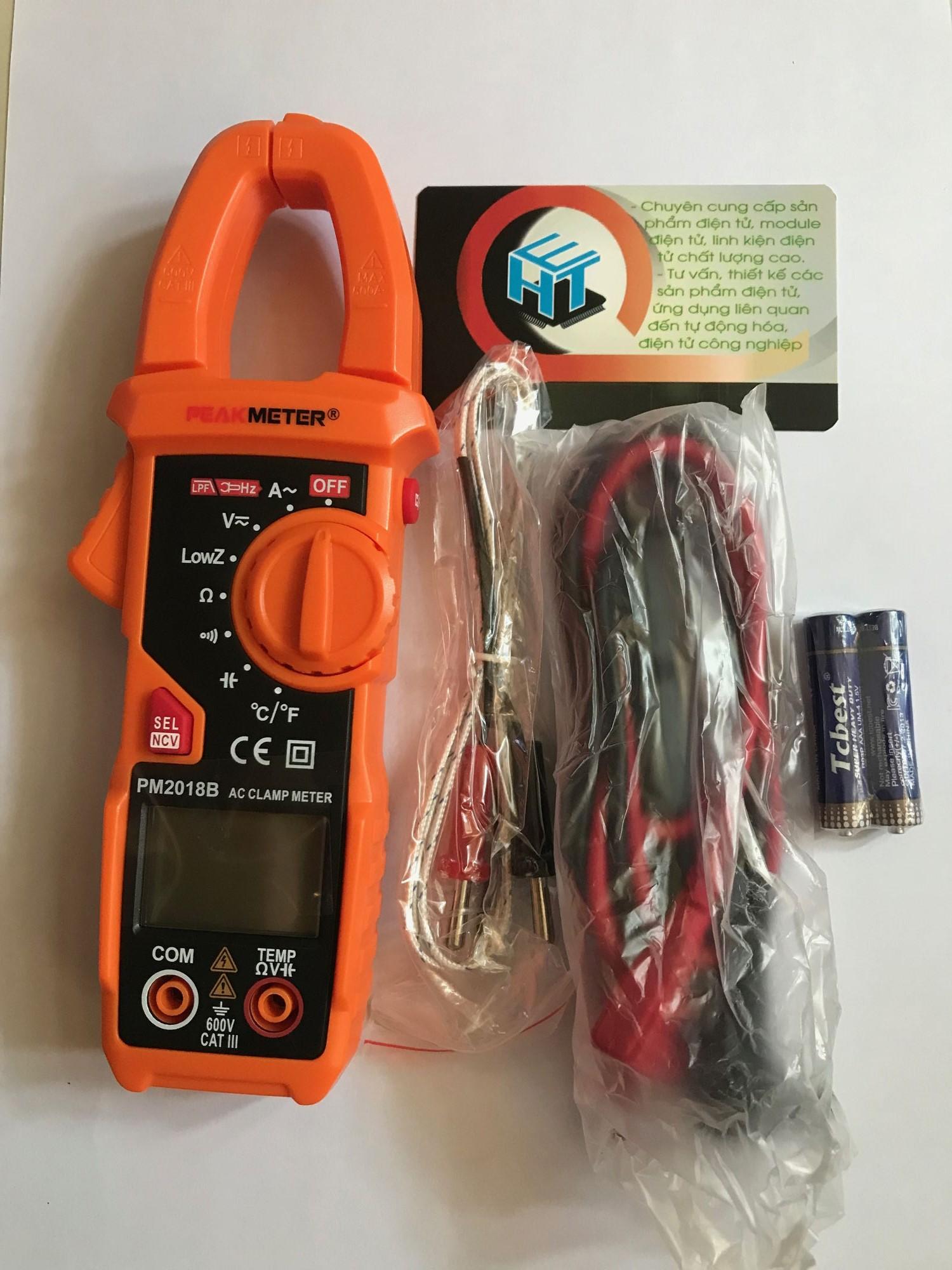 Ampe kìm kẹp cầm tay kỹ thuật số PeakMeter PM2018B
