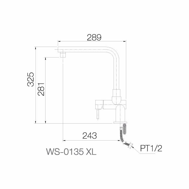 Vòi chậu nóng lạnh - WS-0135XL - INOX SUS 304